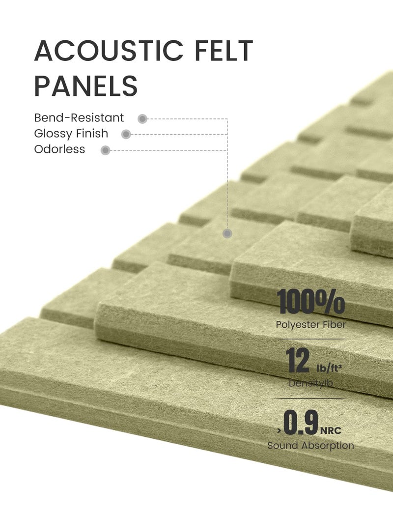 Fluxynara Large Felt Bulletin Board 48" x 36" Cork Board Alternative - 6 Pack with 40 Safe Removable Adhesive Tabs, Cork Boards for Walls Cork Board for Home Office Classroom Pin Board (Olive Green) - Image 4