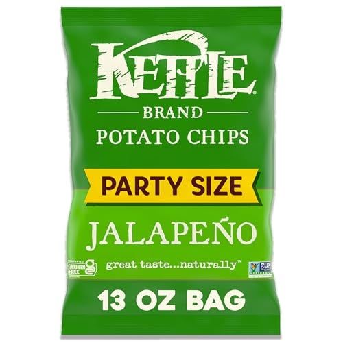 Kettle Brand Potato Chips, Jalapeno Kettle Chips, Party Size, 13 Oz - Image 1
