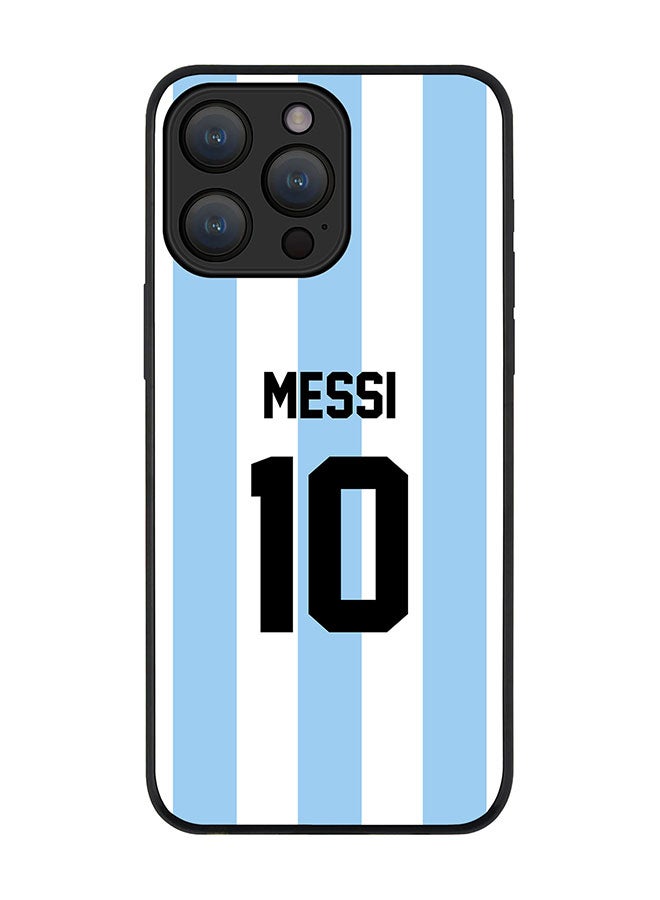 Stylizedd Cover for iPhone 15 Pro Max Case Rugged Black Slim fit Flexible Protective Phone Cases - Football Team - ArgentinaPlayer Name - Messi - Image 1