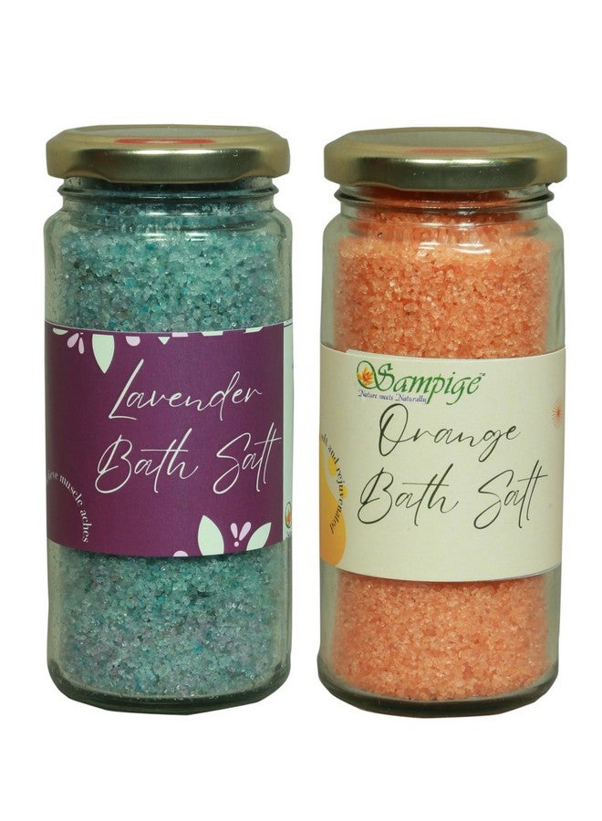 Sampige Bath Salt Combo| Citrus Lavender Bliss|Bath salt Combo Orange and Lavender|Spa-like indulgence| 250 * 2 (500 gram) - Image 1