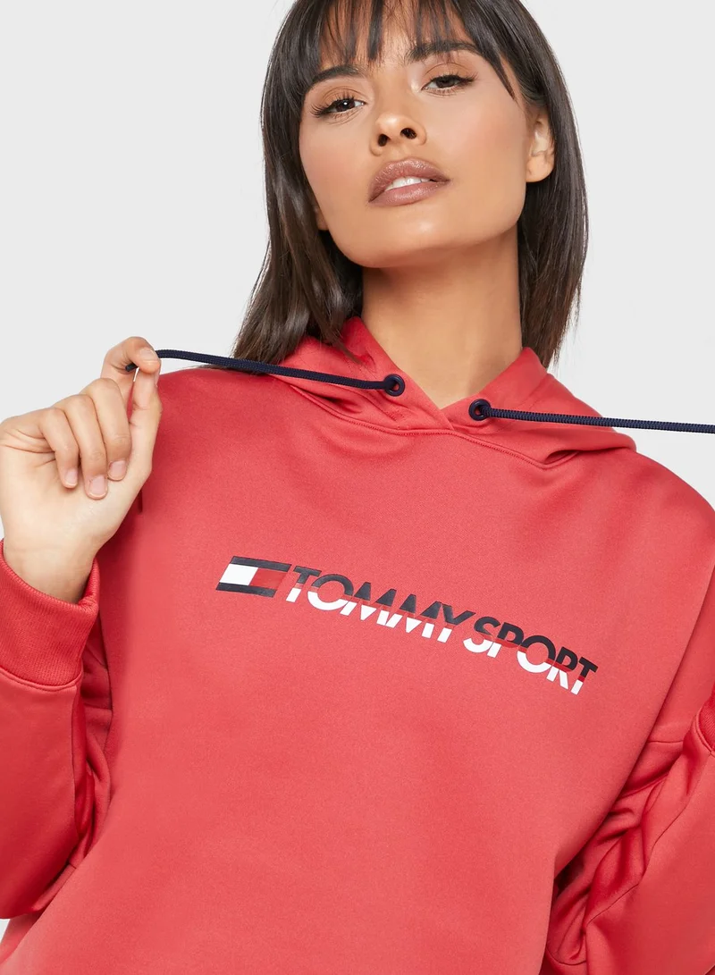 TOMMY HILFIGER Fleece Cropped Hoodie