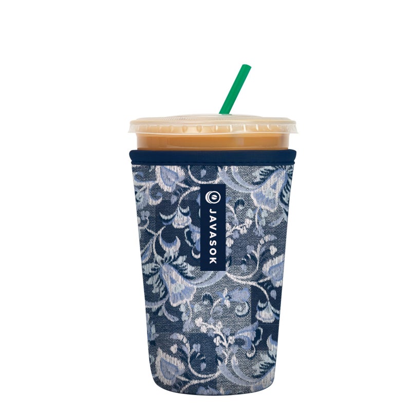 Sok It Java Sok Iced Coffee & Cold Soda Insulated Neoprene Cup Sleeve (Paisley Patchwork  Medium: 22-28oz) - Image 1