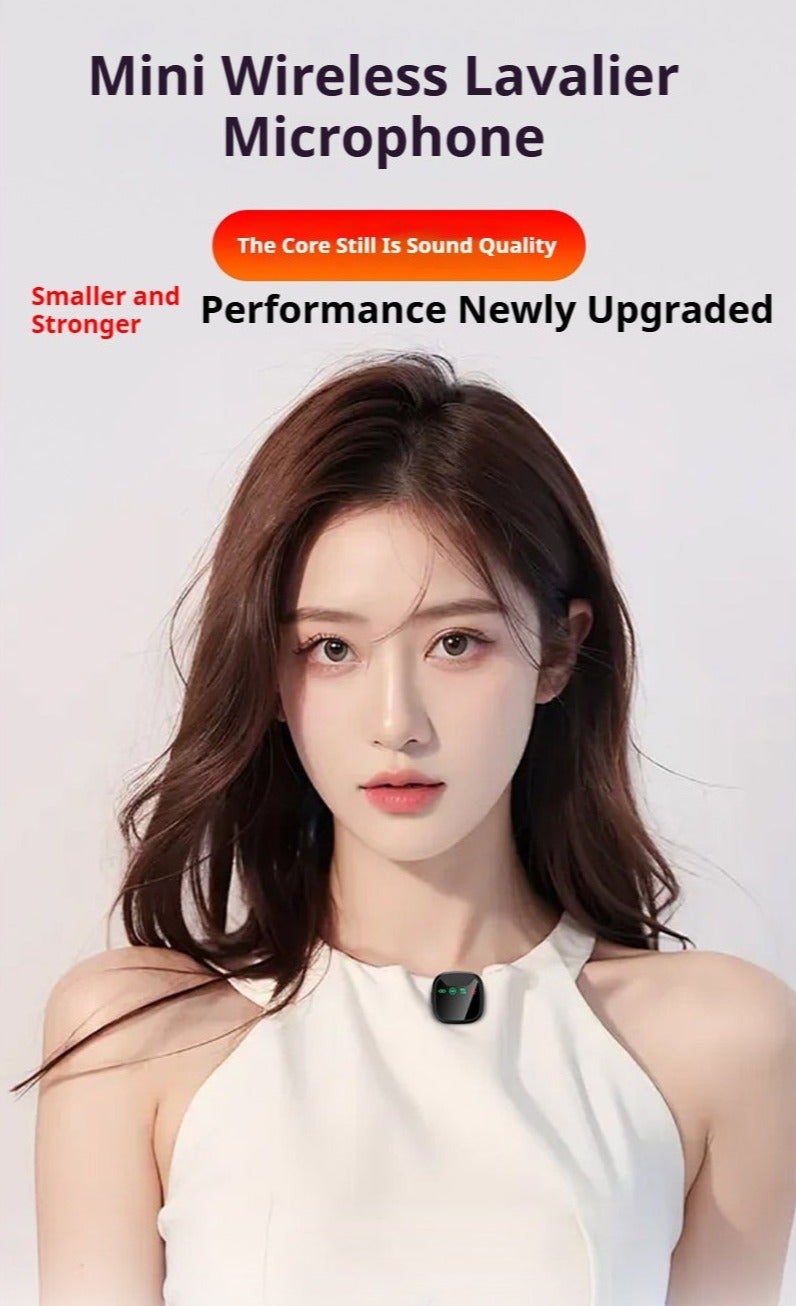 Professional Wireless Lavalier Microphone with Noise Cancellation for iPhone & Android - 50M Range, 40H Battery, Mini Clip Mic for Clear Recording, Streaming, Podcasts & Videos - Image 2