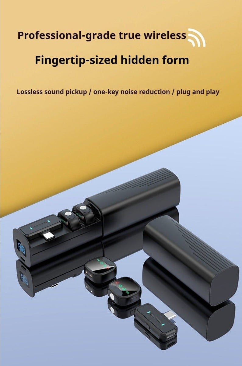 Professional Wireless Lavalier Microphone with Noise Cancellation for iPhone & Android - 50M Range, 40H Battery, Mini Clip Mic for Clear Recording, Streaming, Podcasts & Videos - Image 3