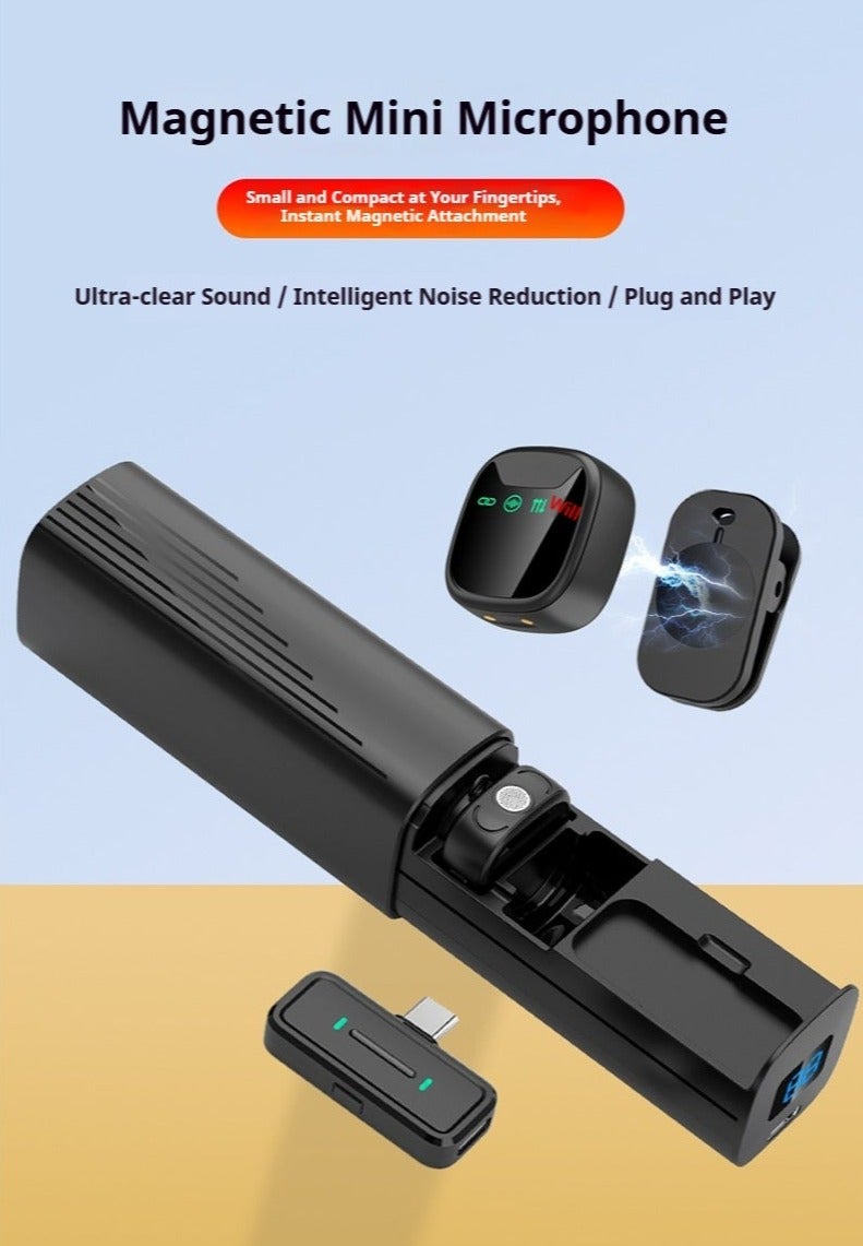 Professional Wireless Lavalier Microphone with Noise Cancellation for iPhone & Android - 50M Range, 40H Battery, Mini Clip Mic for Clear Recording, Streaming, Podcasts & Videos - Image 5