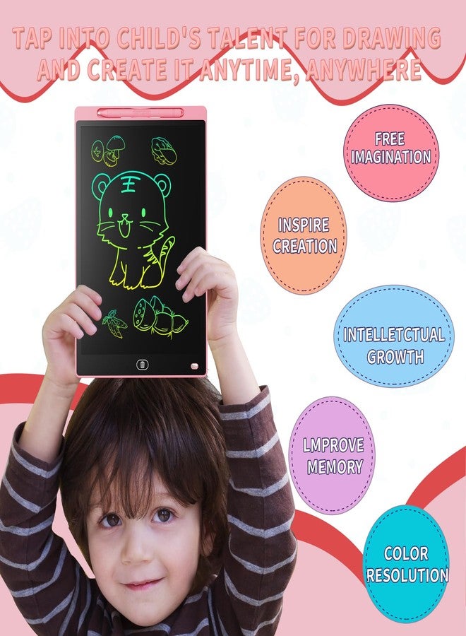 Genialba [2 Pack] Genialba LCD Writing Tablet 12-Inch Colorful Doodle Board, Toddler Learning Educational Toys Gifts for 3-8 Years Old Girls and Boys, Electronic Drawing Pad for Kids (Pink&Purple) - Image 4