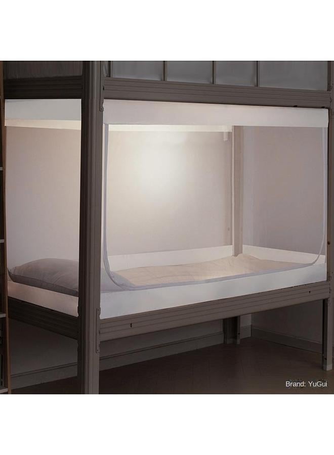 Bluejw Student Dormitory Shading Mosquito Net Wholesale Upper Bunk Lower Bunk Bedroom 0.8 M0.9 M Dustproof Mosquito Net Three-door Zipper - Image 4