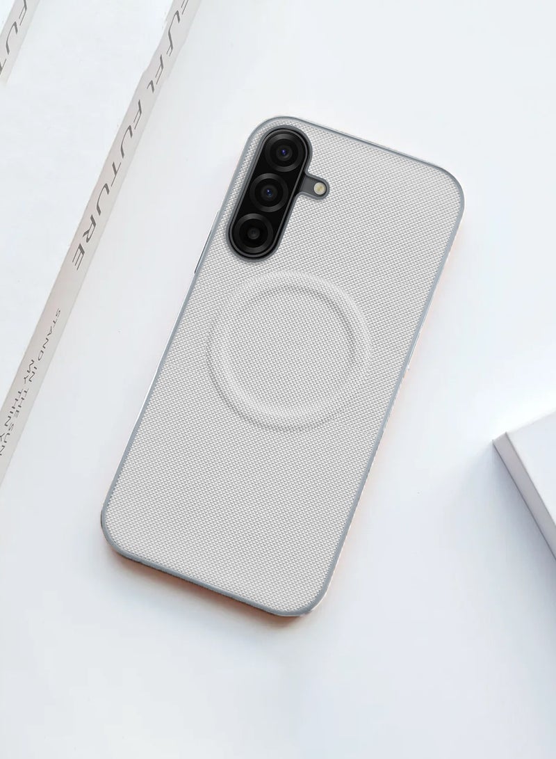 Wtech Samsung Galaxy A17 5G 2025 Luxury High Quality Magnetic Silicone Sides Case Cover (MCRPSN) - White - Image 4