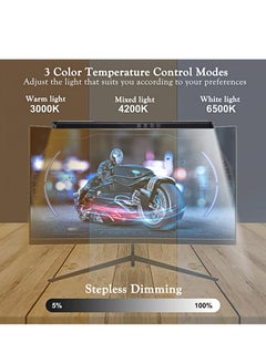 Joshberg Computer Monitor Light Bar Curved Computer Monitor Lamp with 7 RGB Light Modes USB LED Desk Lamp with Touch Control  - Image 5
