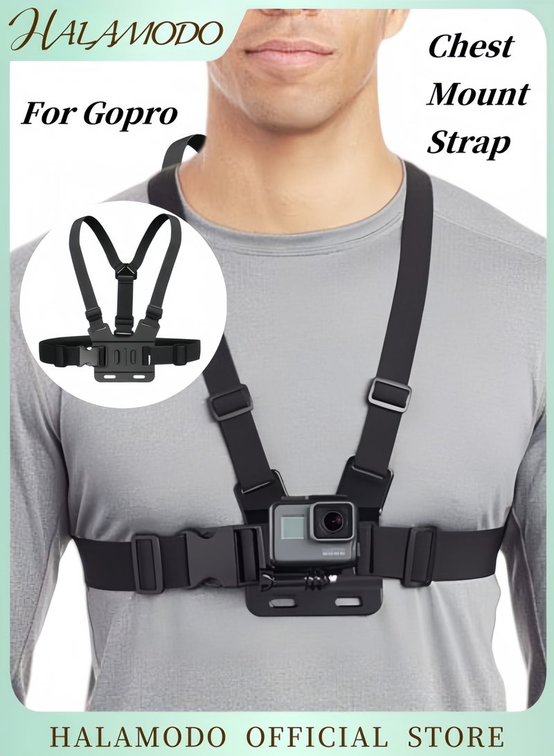 HALAMODO Action Camera Chest Mount Strap Compatible with Gopro HD Hero Camera Adjustable Vest Chest Harness Belt Action Camera Accessories  - Image 1