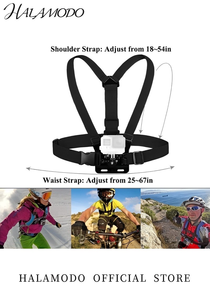HALAMODO Action Camera Chest Mount Strap Compatible with Gopro HD Hero Camera Adjustable Vest Chest Harness Belt Action Camera Accessories  - Image 2