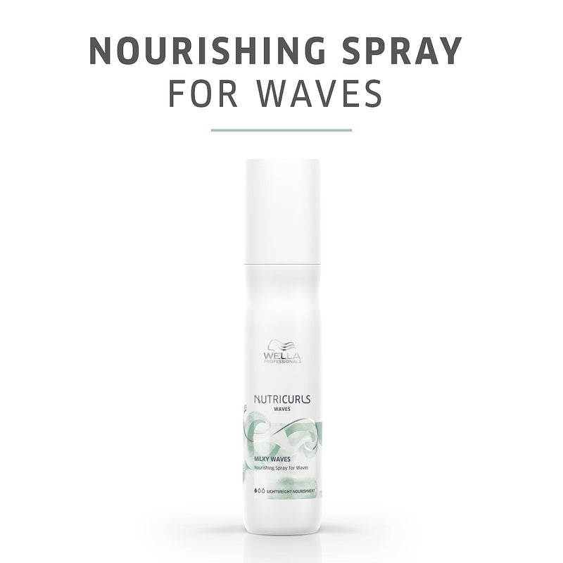 Wella Professionals Nutricurls Milky Waves Nourishing Leave-In Spray for Wavy Hair | Manageability for Soft Alluring Waves | 24H Anti-Frizz Control | 5.07 Fl Oz - Image 3