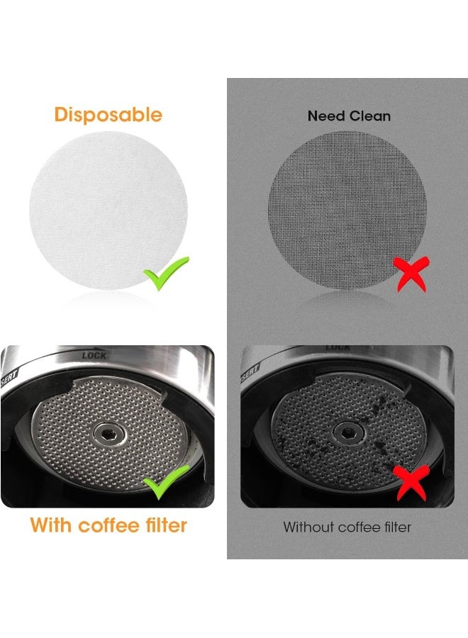 AIEVE Coffee Paper Filter Compatible With Breville Barista Espresso Coffee Maker, 58 Mm Espresso Filter Puck Screen Portafilter Paper (400 Pieces)  - Image 1