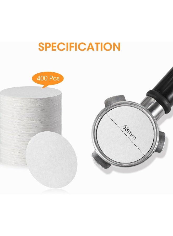 AIEVE Coffee Paper Filter Compatible With Breville Barista Espresso Coffee Maker, 58 Mm Espresso Filter Puck Screen Portafilter Paper (400 Pieces)  - Image 5