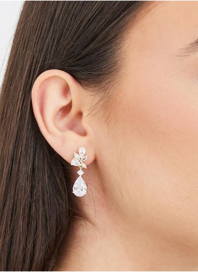 Styli Styli Faux Crystal Embellished Dangle Earrings