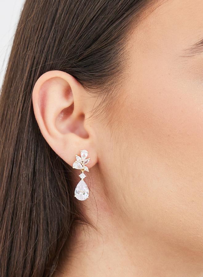 Styli Faux Crystal Embellished Dangle Earrings - Image 2