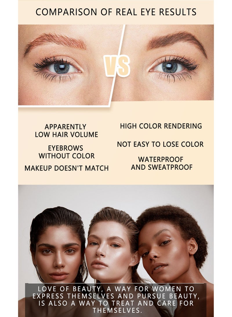 إيكونساين مجموعة صبغ الرموش والحواجب 2 في 1، مجموعة صبغ احترافية للرموش والحواجب، لون يدوم حتى 6 أسابيع، صبغ الشعر بتقنية صالونية في المنزل، 7 مل (بني قهوة) - Image 4
