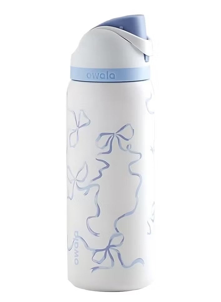 Owala Insulated Stainless Steel Water Bottle with Straw for Sports and Travel, 32-Ounce Blue Ribbon 32 OZ - Image 1
