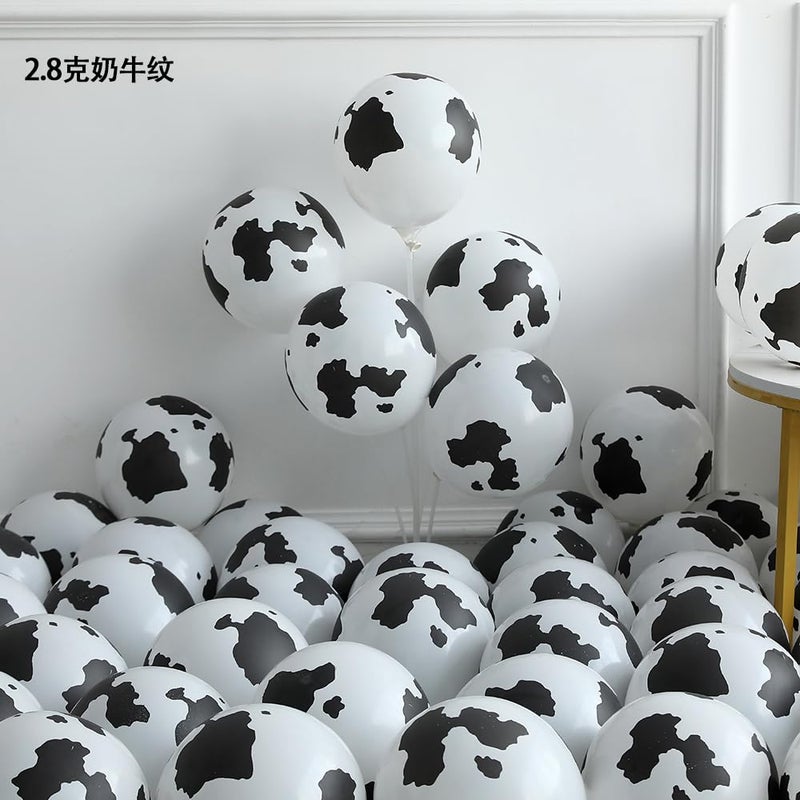 EASUTE Cow Balloon Garland Arch Kit 145pcs Blue Brown Balloons Cow Print Latex Balloon for Birthday Babyshower Farm Western Cowboy Cowgirl Theme Boots or Bows Gender Reveal Decorations Party Supplies - Image 3