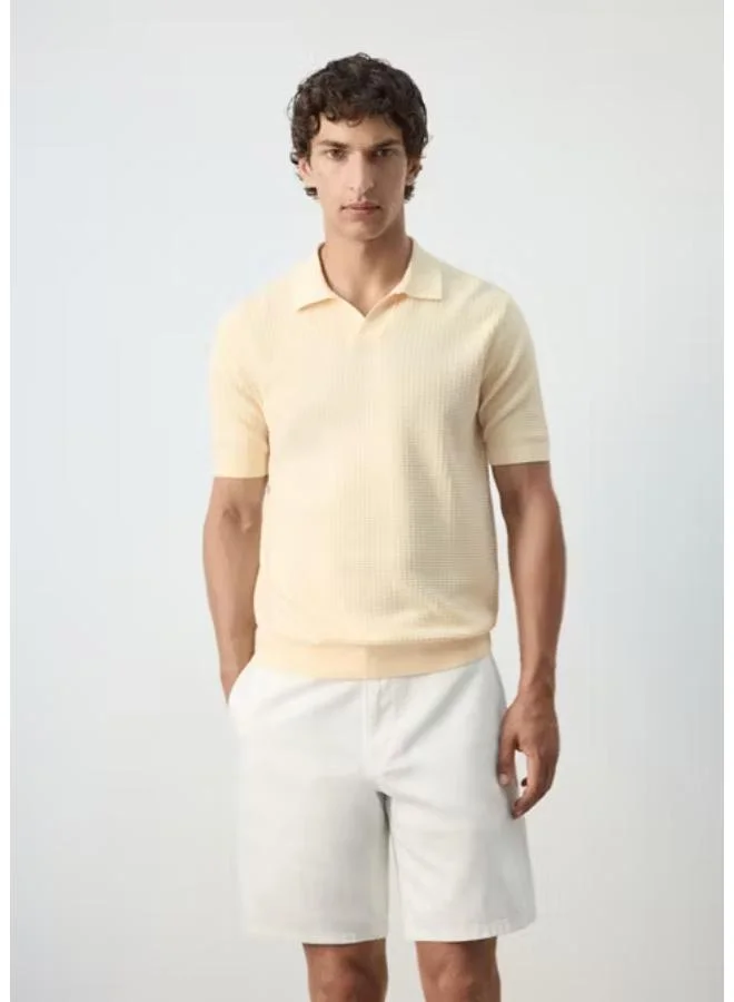 Mango Man 100% Cotton Knitted Polo Shirt