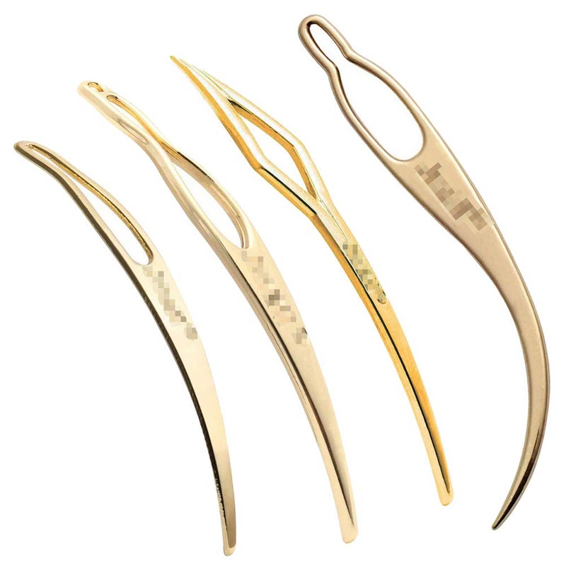 Set of 4 Pcs Gold Dreadlocks Tool Tightening and Interlocking Tools Hair Accessories for Sisterlock Locs Easyloc Hair