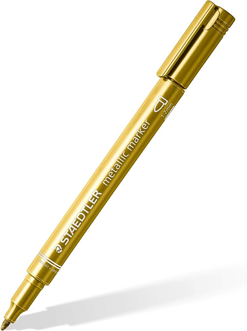 Staedtler 8323-S Pack of 3 Metallic Pens - Gold, Silver, and White - Image 2