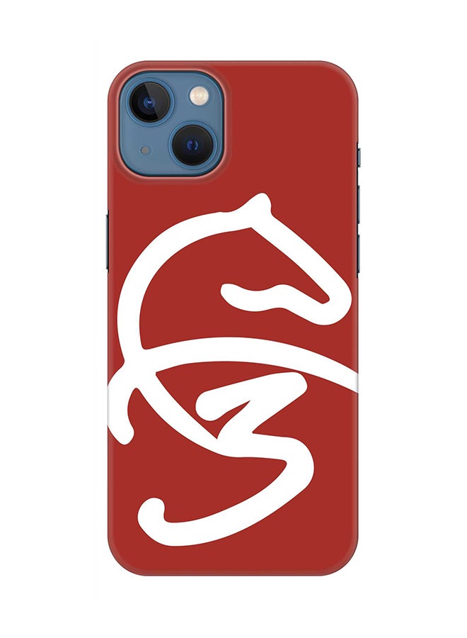 Case for Apple iPhone 14 Slim Snap Classic Series Mobile Cover Hard PC Shield Matte Finish Print - Faz3 Style Red