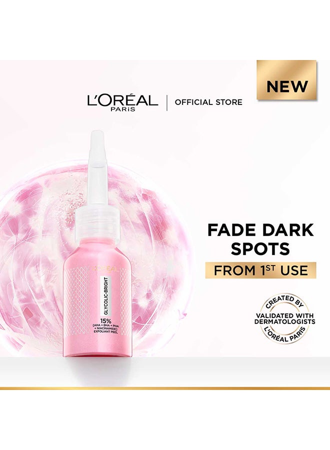 L'OREAL PARIS غسول جلوي مضيء يومي مع حمض الجليكوليك - 100 مل وحزمة سيروم تقشير مضاد للبقع الداكنة مع حمض الجليكوليك - Image 2