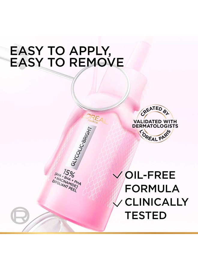 L'OREAL PARIS غسول جلوي مضيء يومي مع حمض الجليكوليك - 100 مل وحزمة سيروم تقشير مضاد للبقع الداكنة مع حمض الجليكوليك - Image 4