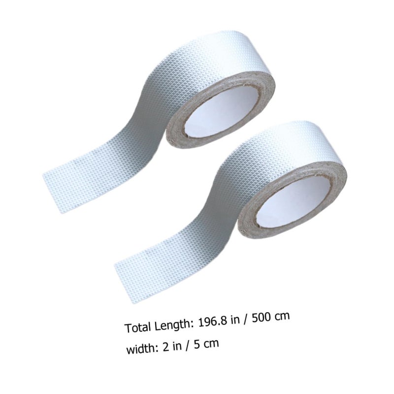 2 قطعة من شريط البوتيل من رقائق الألومنيوم لإصلاح الأسقف، شريط مانع للتسرب بعرض 4 بوصات مقاوم لدرجات الحرارة العالية - Image 4