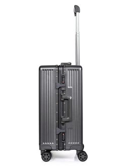MORANO Morano Modern Carry-on Aluminum Frame Polycarbonate Luggage with Four Universal Wheels and Combination Lock (Grey) Size: 35 CM X 24 CM X 55 CM  - Image 3