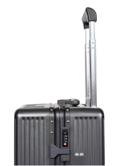 MORANO Morano Modern Carry-on Aluminum Frame Polycarbonate Luggage with Four Universal Wheels and Combination Lock (Grey) Size: 35 CM X 24 CM X 55 CM  - Image 4