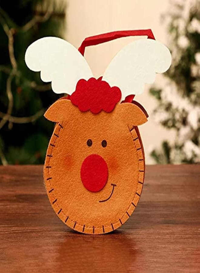 Reindeer Felt Bag - 20 x 16cm