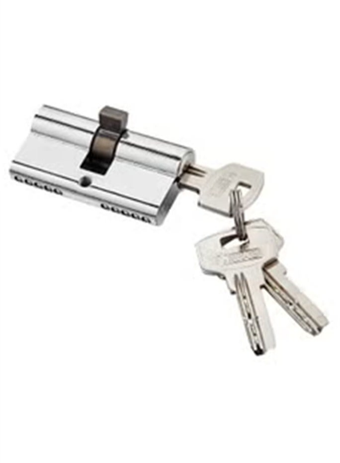 Pickproof Corrosion-Resistant Easy install Double Sided Keyed Lock Cylinder Security Upgrade with 3-piece Keys, 70mm, Silver - Image 2