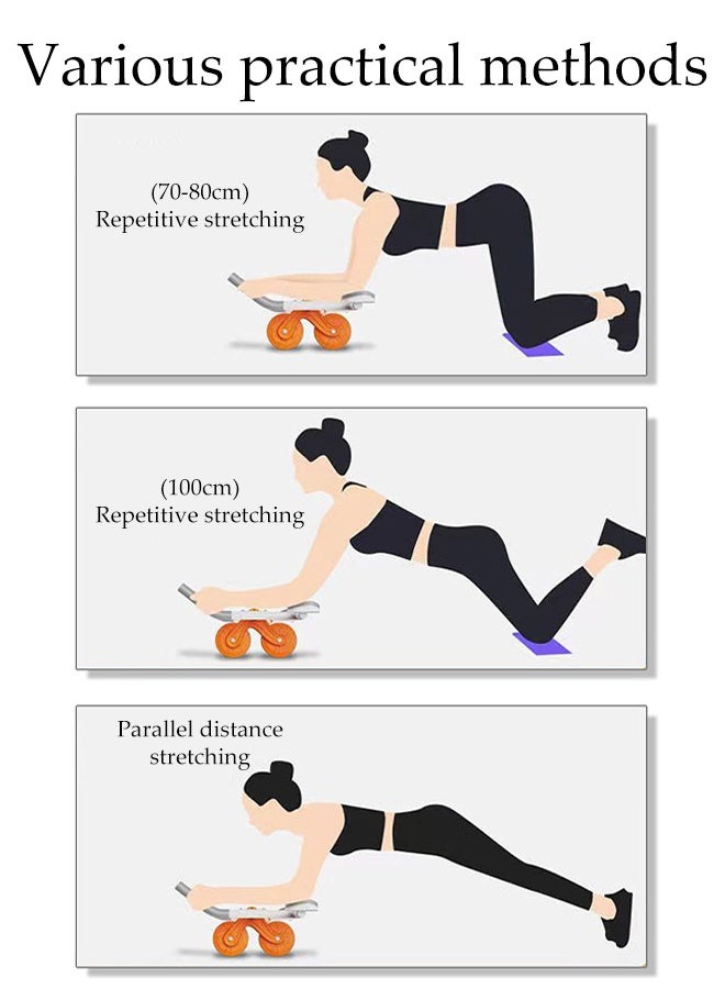 DUNISO عجلة تمارين البطن، عجلة تمارين البطن مع دعم الكوع، عجلة تمارين البطن مع مؤقت، قوية ومتينة، لتمارين البطن الفعالة - Image 5