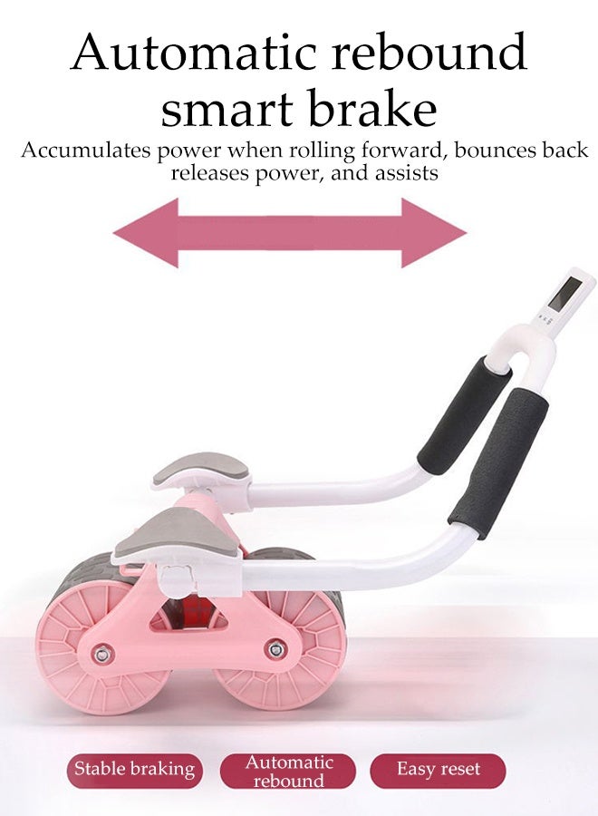 DUNISO عجلة تمارين البطن، عجلة تمارين البطن مع دعم الكوع، عجلة تمارين البطن مع مؤقت، قوية ومتينة، لتمارين البطن الفعالة - Image 3