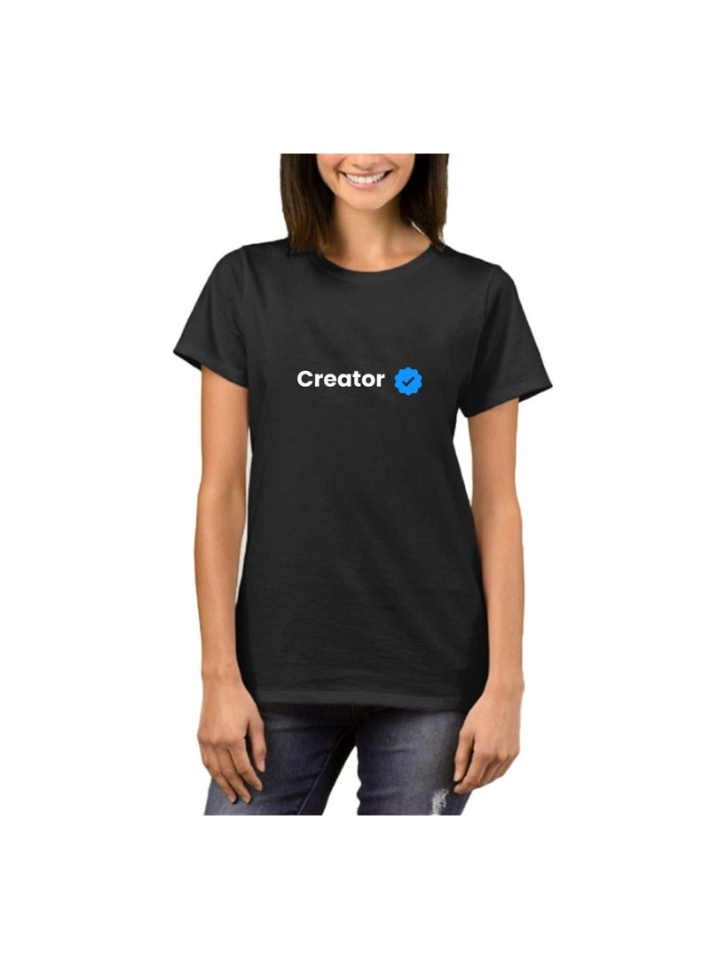 Creator Verified T-Shirt for Men and Women,Unisex Short Sleeve Tee for Adults Stylish Creator Printed Top Tees Mens Casual Graphic Shirt for Daily Wear - Image 3