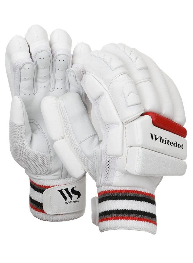 WHITEDOT SPORTS WHITEDOT SPORTS Leather Winged Cricket Batting Glovessuitable for Mens|Adult|Large Right Handwhite - Image 3