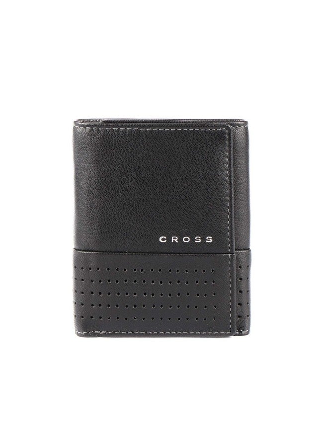 Cross Erie Men's Leather Tri-Fold Wallet -Black - Image 1