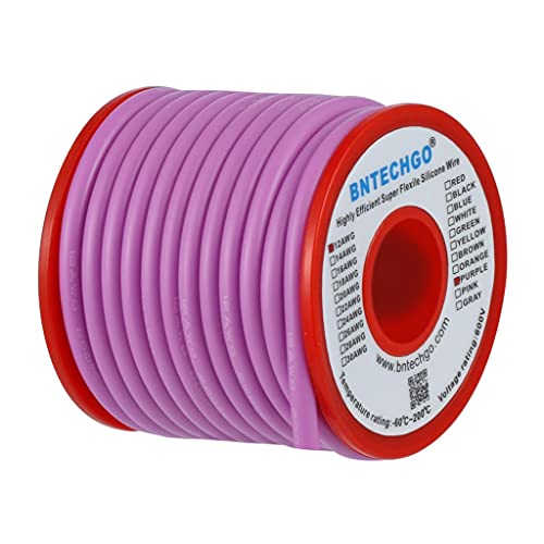 BNTECHGO 12 Gauge Silicone Wire Spool 25 ft Purple Flexible 12 AWG Stranded Tinned Copper Wire - Image 1
