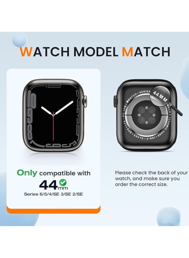 Protective Case Compatible with Apple Watch SE 3/SE 2/SE 44mm Case for iWatch Series 6/5/4 44mm Ultra-thin and soft TPU Case Shockproof - view 2