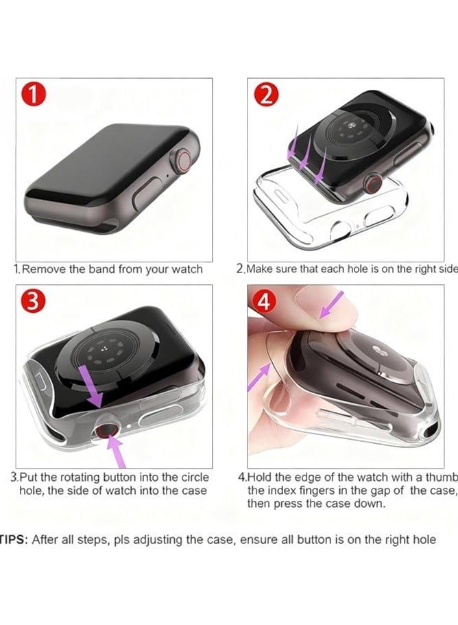 Protective Case Compatible with Apple Watch SE 3/SE 2/SE 44mm Case for iWatch Series 6/5/4 44mm Ultra-thin and soft TPU Case Shockproof - view 3