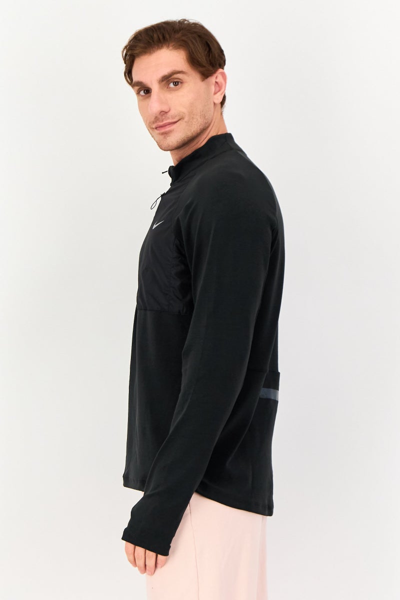 Nike Men Dri-Fit Long Sleeve Running Sweatshirt, Black - Image 4