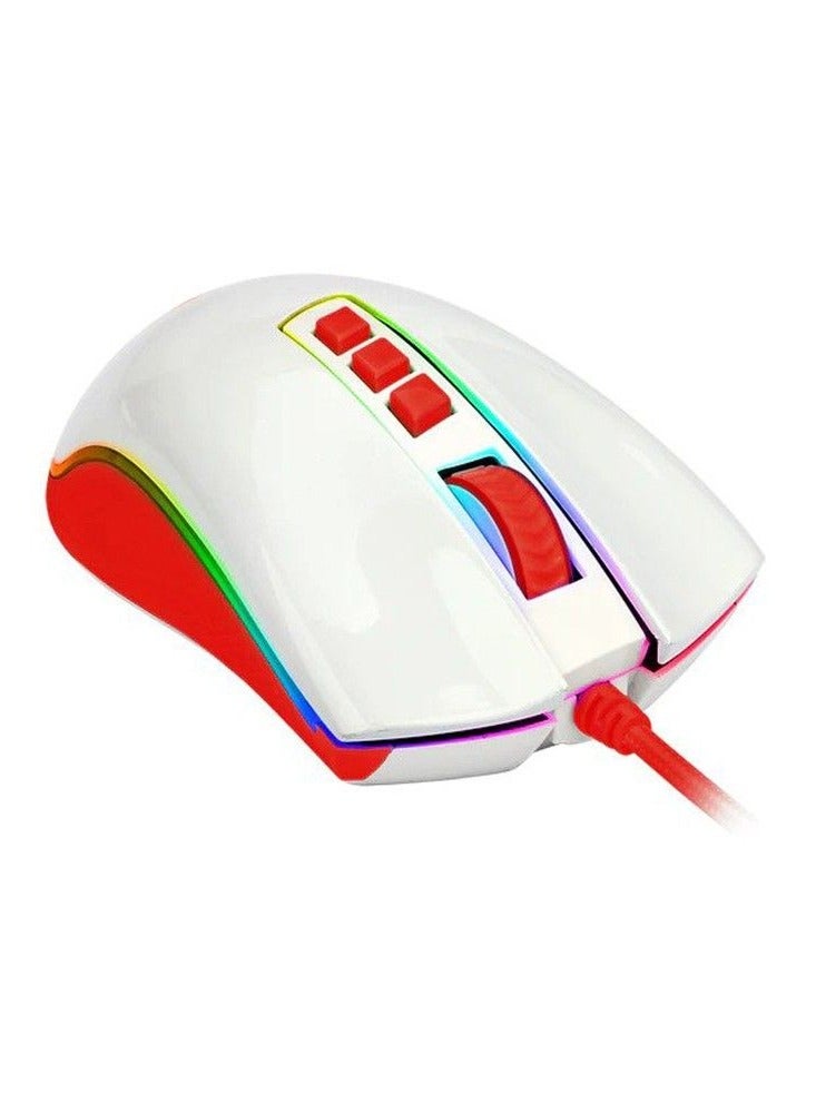 REDRAGON COBRA Wired Gaming Mouse M711C -White/Red - Image 3
