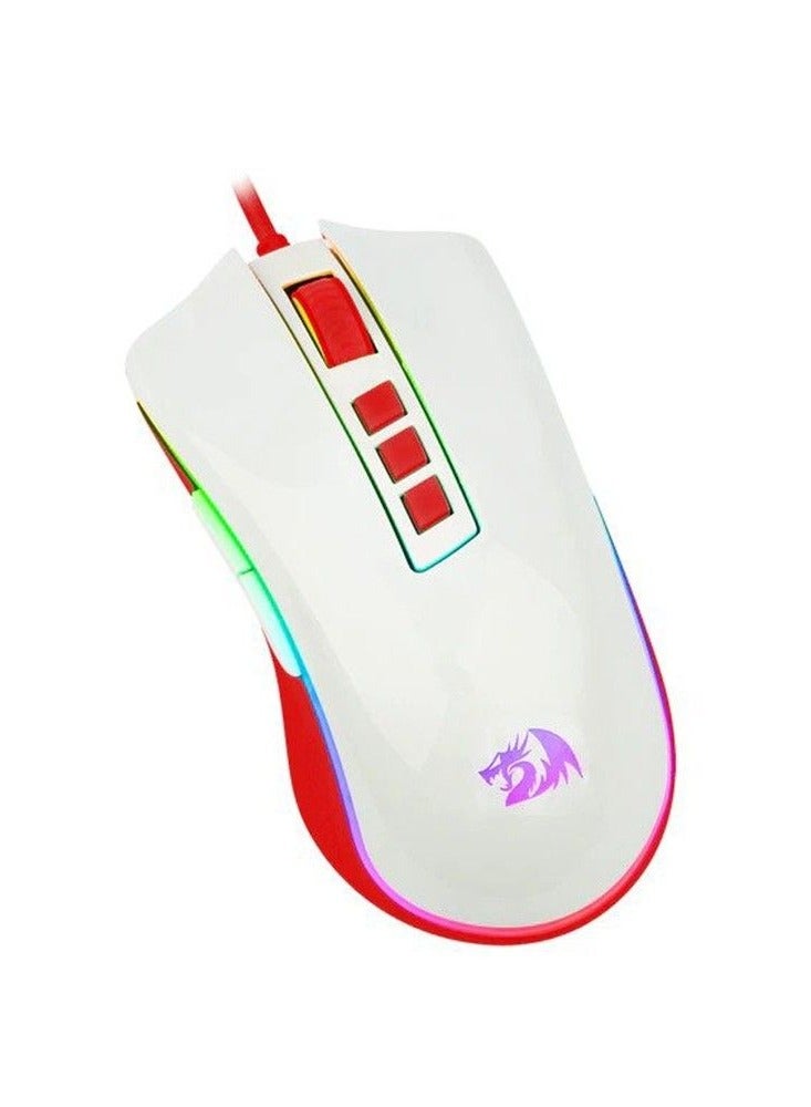 REDRAGON COBRA Wired Gaming Mouse M711C -White/Red - Image 4