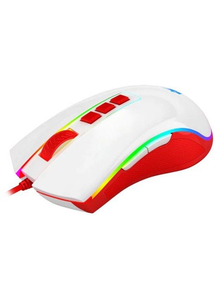 REDRAGON COBRA Wired Gaming Mouse M711C -White/Red - Image 2