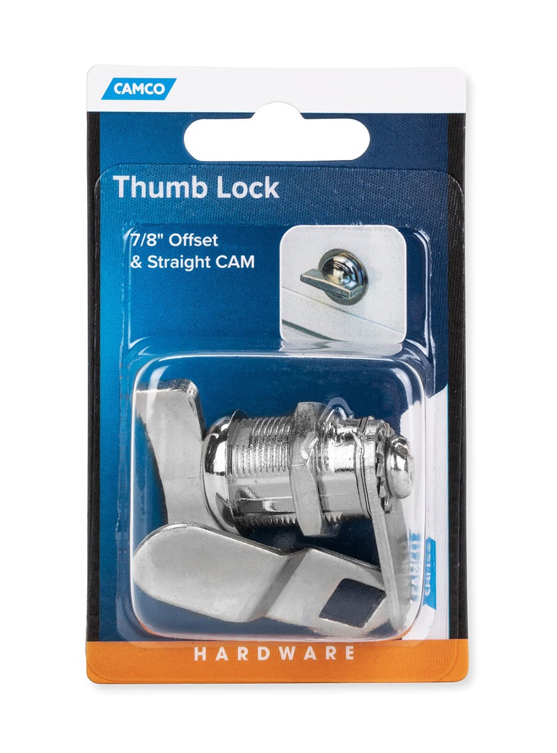 Camco 44323 7/8" Thumb Operated Offset Cam Lock, Multicolor - Image 5