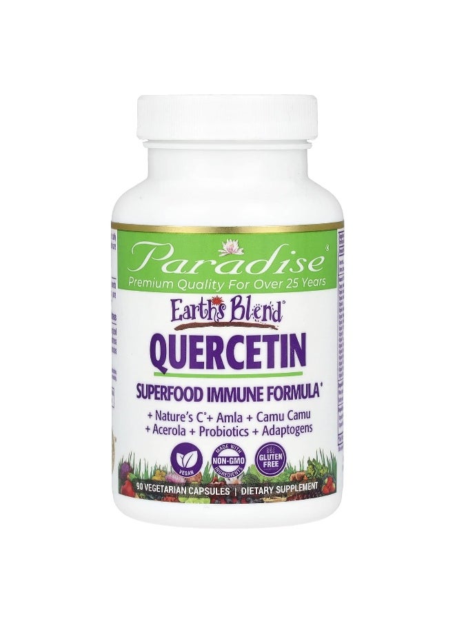 Paradise Herbs Paradise Herbs, Earth's Blend, Quercetin, 90 Vegetarian Capsules  - Image 1