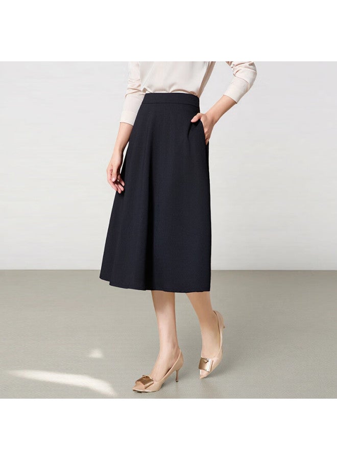 Teluoman Wrinkle-free Elegant Professional Skirt For Women, Mid-length Over-knee Slimming Umbrella Skirt For Interviews And Formal Occasions - Image 3