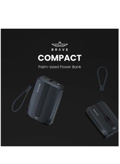 Brave 10,000mAh Power Bank, 22.5W Fast Charging, Built-in Type-C Cable, Built-in Lightning Cable, PD Charger, QC 3.0, Portable Charger, Slim Power Bank, iPhone Power Bank, Android Power Bank, Portable Charger, Fast Charger, External Battery, USB-C Charger, Travel Charger  - Image 3